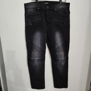 Hudson Blinder Biker Jeans Men's Size 33 Black Wash